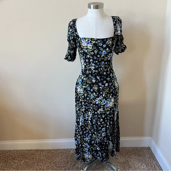 Zara Floral Print Midi Dress floral Multicolor 26044 - Picture 2 of 11